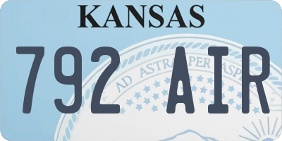 KS license plate 792AIR