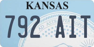 KS license plate 792AIT
