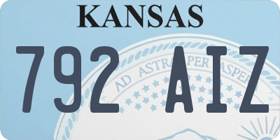 KS license plate 792AIZ