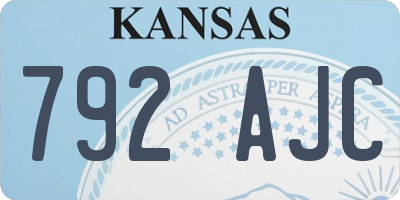 KS license plate 792AJC