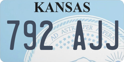 KS license plate 792AJJ