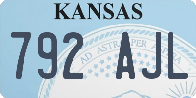 KS license plate 792AJL