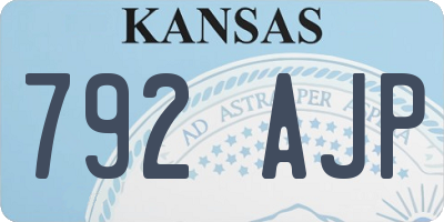 KS license plate 792AJP