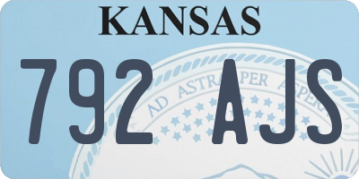 KS license plate 792AJS