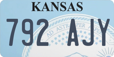 KS license plate 792AJY