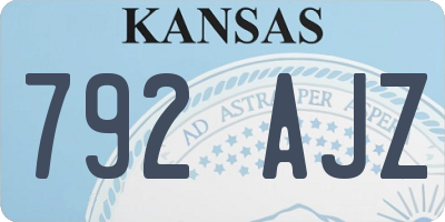 KS license plate 792AJZ