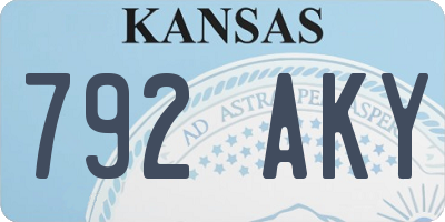 KS license plate 792AKY