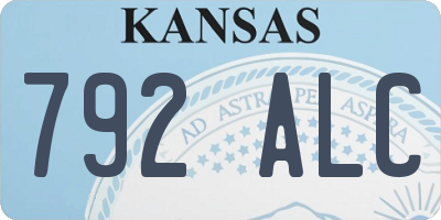 KS license plate 792ALC
