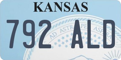 KS license plate 792ALD