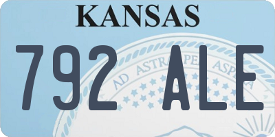 KS license plate 792ALE