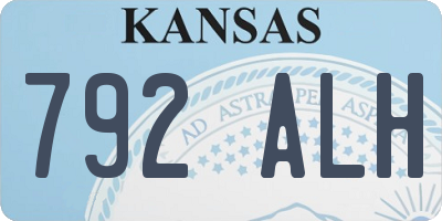 KS license plate 792ALH