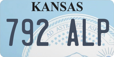 KS license plate 792ALP