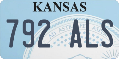 KS license plate 792ALS