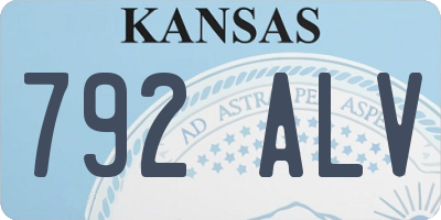 KS license plate 792ALV