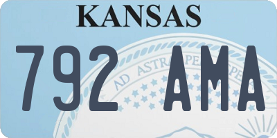 KS license plate 792AMA