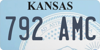 KS license plate 792AMC
