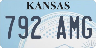 KS license plate 792AMG