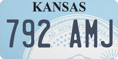 KS license plate 792AMJ