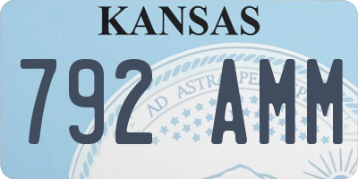 KS license plate 792AMM
