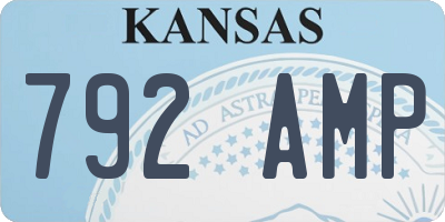 KS license plate 792AMP