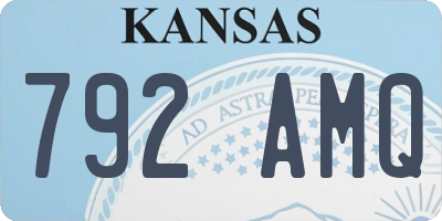 KS license plate 792AMQ