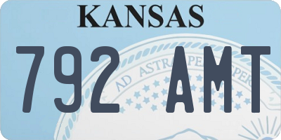 KS license plate 792AMT