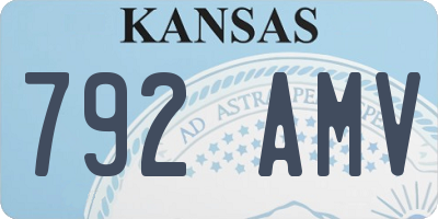 KS license plate 792AMV