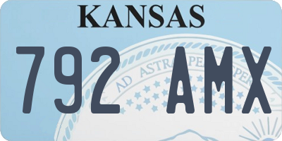 KS license plate 792AMX