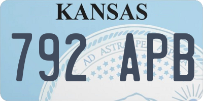 KS license plate 792APB