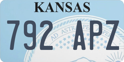 KS license plate 792APZ