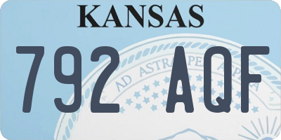 KS license plate 792AQF