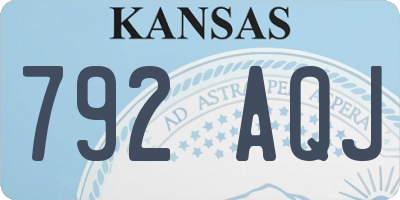 KS license plate 792AQJ