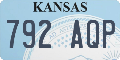 KS license plate 792AQP