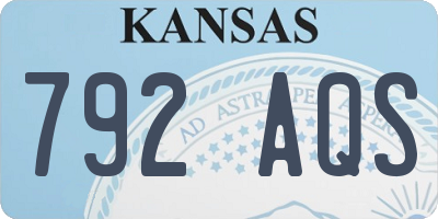 KS license plate 792AQS