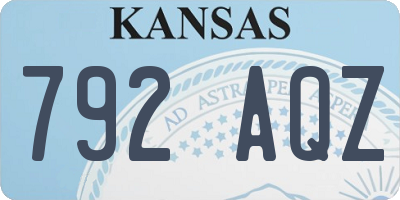 KS license plate 792AQZ
