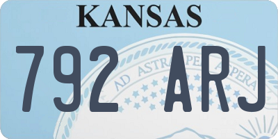 KS license plate 792ARJ