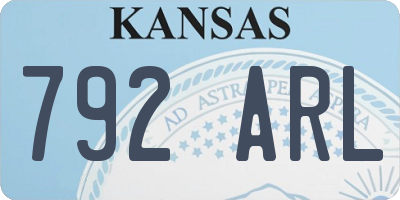 KS license plate 792ARL