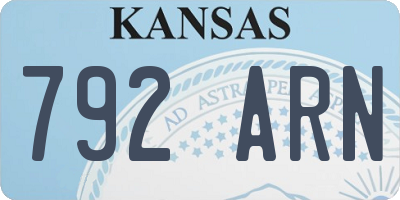 KS license plate 792ARN