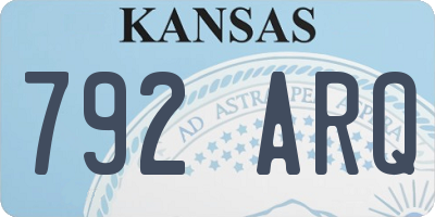 KS license plate 792ARQ