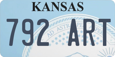 KS license plate 792ART