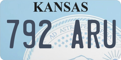KS license plate 792ARU
