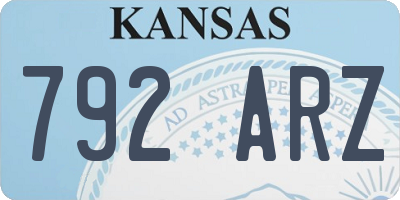 KS license plate 792ARZ