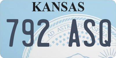 KS license plate 792ASQ