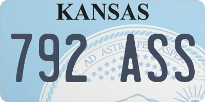 KS license plate 792ASS