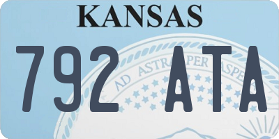 KS license plate 792ATA