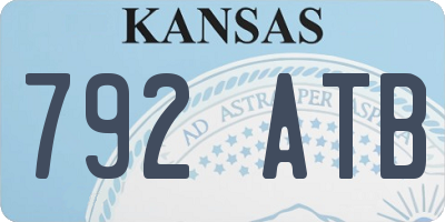 KS license plate 792ATB