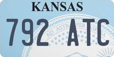 KS license plate 792ATC