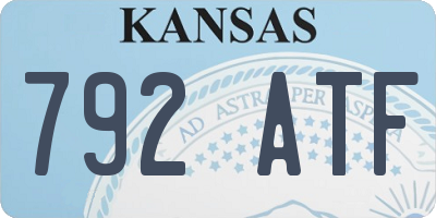 KS license plate 792ATF