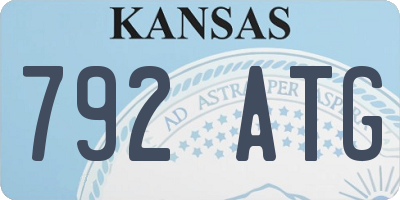 KS license plate 792ATG