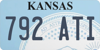 KS license plate 792ATI